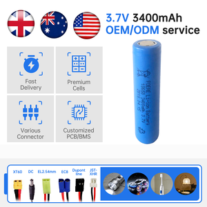 Высокоемкие японские литий-ионные аккумуляторные элементы <span class=keywords><strong>18650</strong></span>, 3.7В, 3400мАч - Product Image 2