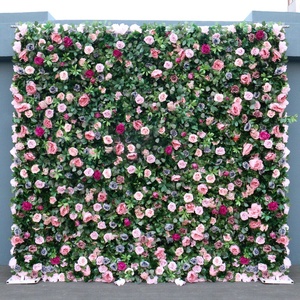 Mur de fleurs artificielles 3D en soie mélangée, fait main sur mesure, pour décoration de mariage en extérieur et de fête du Nouvel An, accessoires <span class=keywords><strong>photo</strong></span> - Product Image 1