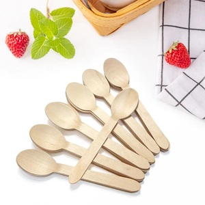 Cuillères jetables <span class=keywords><strong>en</strong></span> <span class=keywords><strong>bois</strong></span> de bouleau naturel biodégradable Ecoware - Product Image 3