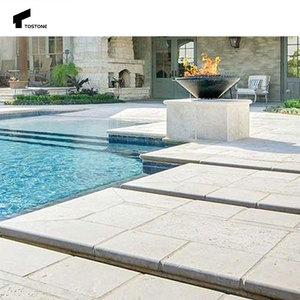 Pavés en <span class=keywords><strong>travertin</strong></span> antidérapants de conception moderne Tostone, bordures durables pour piscine, bordures pour jardin <span class=keywords><strong>extérieur</strong></span>, surfaces extérieures - Product Image 3