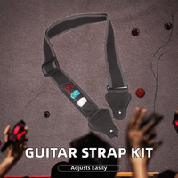 Wholesale Adjustable Custom OEM Leather Guitar Strap & Pick Holder for Electric Guitar Stringed Instrument Parts Accessories