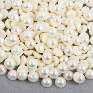 Bán Buôn 2 3 4 <span class=keywords><strong>5</strong></span> 6Mm Ngà Trắng <span class=keywords><strong>AB</strong></span> Nửa Vòng Ngọc Trai Flatback Ngọc Trai Hạt Cho Đồ Trang Sức Thủ Công Quần Áo Trang Trí - Product Image 3