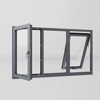 Ventanas de Aluminio con Doble Acristalamiento Aislante y Aislamiento Acústico NFRC, Diseño de Ventana Abatible de Aluminio con Eficiencia Energética y Resistencia a Impactos