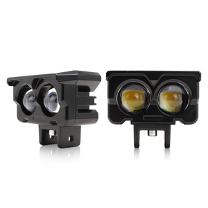 Qideguan Motorcycle <b>Spotlights</b> Dual Lens 12-36V LED White Yellow IP67 Protection - Product Image 1