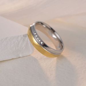 Wholesale Romantic <b>Couple</b> <b>Rings</b> Copper Bohemian Style Two Tone Waterproof Wedding <b>Rings</b> Jewelry - Product Image 2