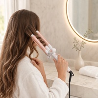 Fer à boucler électrique portable en céramique ionique à chauffage rapide PTC, réglable, pour ondulations, texture et volume, idéal pour camping-car, maison, salon, fêtes et coiffure quotidienne