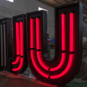 Kim Loại Khung <span class=keywords><strong>LED</strong></span> Sáng Ba Chiều Thư Thanh Sáng Dấu Hiệu Cửa Hàng Sàn Kim Loại Dấu Hiệu Tùy Chỉnh - Product Image 3