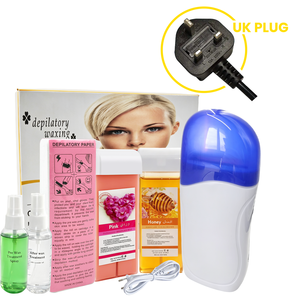 Kit Chauffe-<span class=keywords><strong>Cire</strong></span> Roll-on Tout-en-un avec 2 Cartouches de <span class=keywords><strong>Cire</strong></span> 100g, Spray Avant et Après Épilation, Ensemble d'Épilation pour Salon - Product Image 4