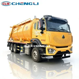 Camión de Succión de Aguas Residuales de 24000 Litros, HOWO 6X4 de Servicio Pesado, Tanque de Vacío de 12m3, Camión de Limpieza de Alcantarillado en Venta - Product Image 2