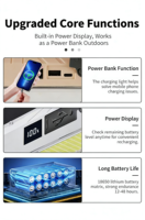 Lampe de secours LED portable rechargeable, lampe de camping, 3 couleurs chaudes, intensité réglable, lampe extérieure en ABS pour la maison, le jardin, les pannes de courant