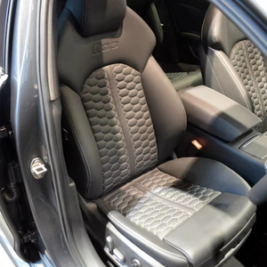Fundas de Asiento Estilo OEM RS6 y Cubiertas de Cuero Transpirable |   Conjunto Completo de Renovación <span class=keywords><strong>Interior</strong></span> para Audi Q3 Q5 Q7 <span class=keywords><strong>Q8</strong></span> SQ7 RS3 RS4 RS5 - Product Image 1