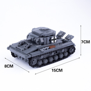 WW2 armée allemande <span class=keywords><strong>Panzer</strong></span> IV modèle militaire soldats figurines arme bloc de construction enfants intelligence jouet - Product Image 2