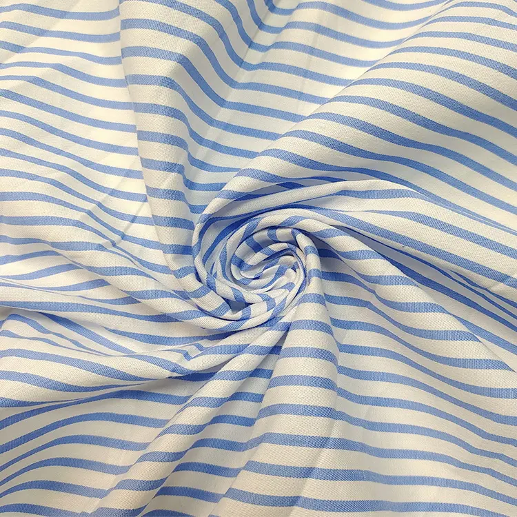 Tessuto per camicie a righe tinto in filo di alta qualità 100% cotone tessuto a righe per uniformi