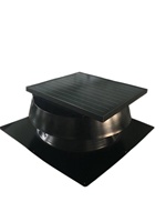Ventilateur de toit solaire 25W avec panneau solaire, moteur CC sans balais personnalisé, débit d'air max. 1749 CFM, boîtier en acier thermolaqué sans soudure pour usage résidentiel