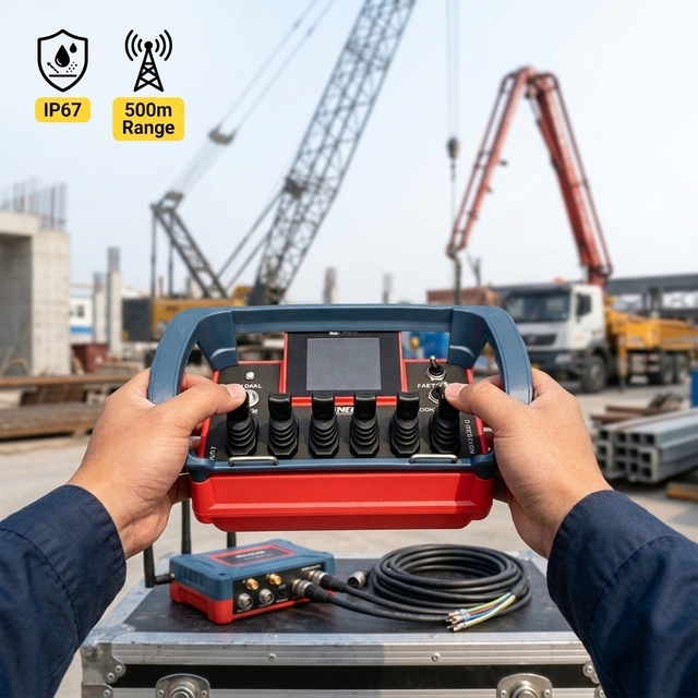 Professional IP67 Waterproof Industrial Wireless Remote Control 500m Long Range for Overhead Crane Hoist System