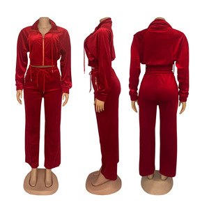 Completo da <span class=keywords><strong>Donna</strong></span> 2 Pezzi 2026, Top a Maniche Lunghe con Zip e Pantaloni, <span class=keywords><strong>Tuta</strong></span> da Jogging per il Tempo Libero - Product Image 3