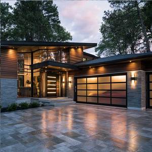 XIYATECH Vente en gros de portes de <span class=keywords><strong>garage</strong></span> sectionnelles en verre en alliage d'aluminium américain modernes et étanches <span class=keywords><strong>sur</strong></span> <span class=keywords><strong>mesure</strong></span> 8X7 8X8 9X7 9X8 16X7 - Product Image 1