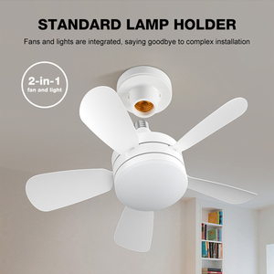 Ventilateur de plafond moderne de 18 pouces pour la maison et le bureau avec 5 pales ABS E27 B22 Socket LED Light and Remote Control Decor - Product Image 5