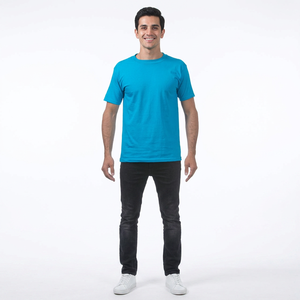 Camisetas de Verano para Hombre, Estilo Urbano, Color Sólido, Manga Corta, Algodón, Tallas Grandes, Cuello Redondo, Secado Rápido, Transpirables - Product Image 1