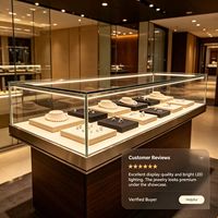 Vitrine murale de luxe pour bijoux avec éclairage LED pour les bijouteries - Couleurs personnalisables