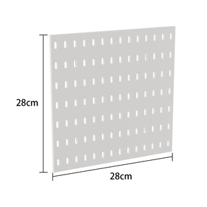 Plastic Pegboard Wall Unit Rectangle Punch Free Wall Mounted Office Organizer Storage For Figurines And Blind Boxes - Product Image 5