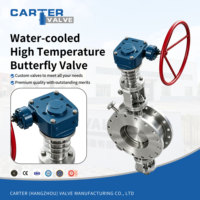 Válvula de Mariposa de Acero Inoxidable con Camisa de Agua WCB 310S, Conexión a Tope (BW), Neumática/Manual, Alta Temperatura, para Aceite y Gases de Combustión, DIN JIS OEM