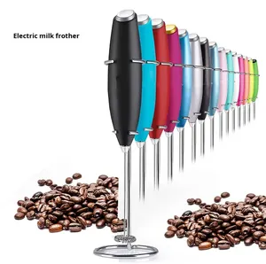 Mousseur à lait électrique et batteur à œufs professionnel à logo personnalisé pour usage domestique, fonction mixeur-blender portable à piles pour café - Product Image 1