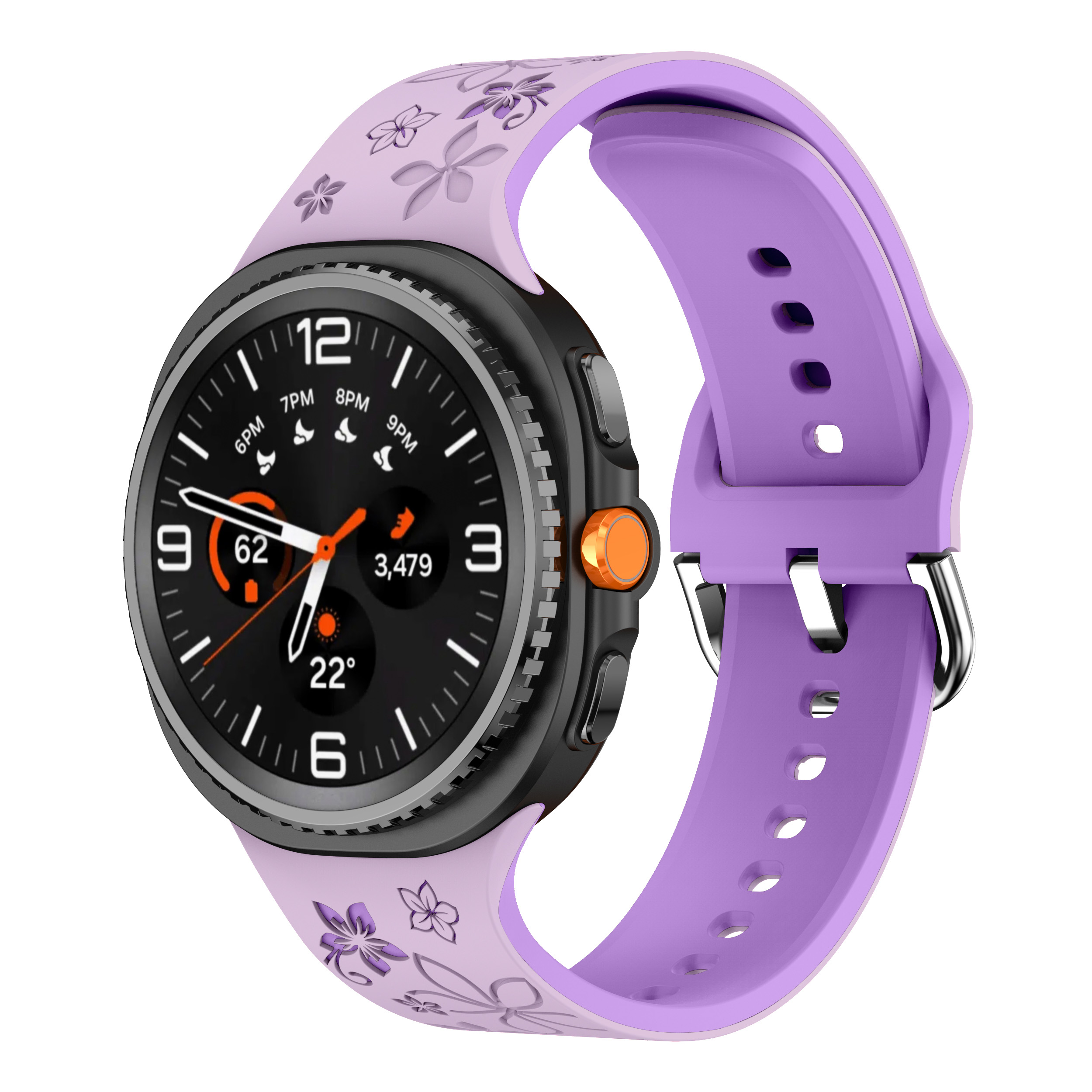 New Striped Two-Tone3D Printed Sport Silicone Strap for Samung Galaxy Watch8 Classic Rubber Watch Band 20mm (WB1203T)