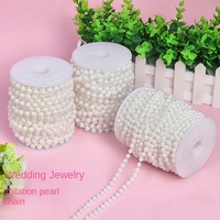 Chaîne de perles pour mariage, décoration de plafond, arrangement de chambre nuptiale, chaîne de perles d'imitation DIY