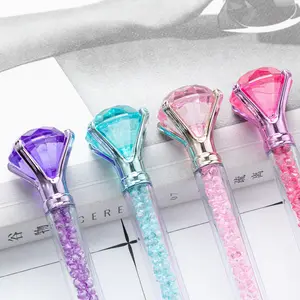 2024 Hot Selling Customized Luxury Plastic Pen Crystal Shiny Crown Sexy Ballpoint Pen