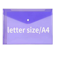 Carteras de bolsillo para sobres de plástico PP 2025, carpeta escolar, documento A4, bolsa de archivo transparente con botón a presión, carpeta personalizada