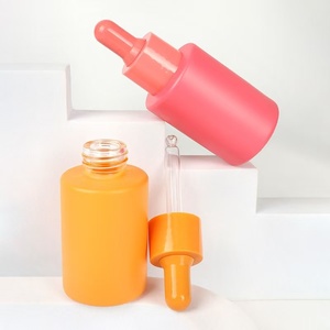 M 30ml 1oz Botellas cuentagotas de vidrio de color macarrón para loción de suero Aceites esenciales Perfumr Botella de goteo Pipeta Cuentagotas - Product Image 2