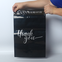 Sac de remerciement express imprimé de logo personnalisé sacs de courrier noirs recyclés paquet d'expédition de vêtements poly sacs pour l'emballage