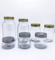 Cylinder Wide Mouth Glass Canning Mason Jars, 100 ml