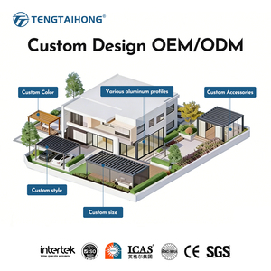 Pérgola de Aluminio con Techo de Láminas Ajustables, Impermeable y Resistente a la Intemperie, para Piscina y <span class=keywords><strong>Terraza</strong></span> - Product Image 3