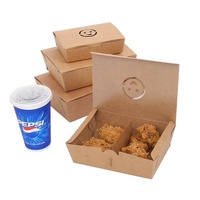 Vente en gros style personnalisé poulet frit à emporter déjeuner boîte d'emballage logo personnalisé salade boîte de restauration rapide