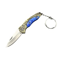 Draagbare Roestvrijstalen Vouwmes Sleutelhanger Mini Dagelijkse Fruitmes Opener Voor Outdoor Camping Zelfverdediging Oem Aanpasbaar
