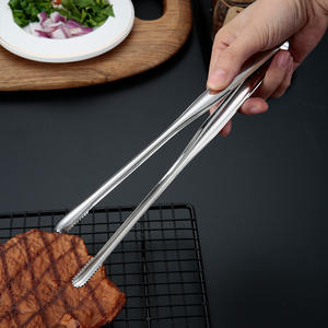 Keuken Gadgets <span class=keywords><strong>304</strong></span> Roestvrij Staal Voedsel Brood Tong Koreaanse Bbq Barbecue Clip Restaurant Self-Service Barbecue Tang - Product Image 4