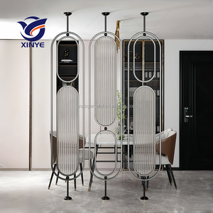 יצרן מותאם אישית סגלגל מתלה זכוכית מתכת מנתקת מחיצת לוח נירוסטה מסגרת נירוסטה & חוצץ חדר - Product Image 4