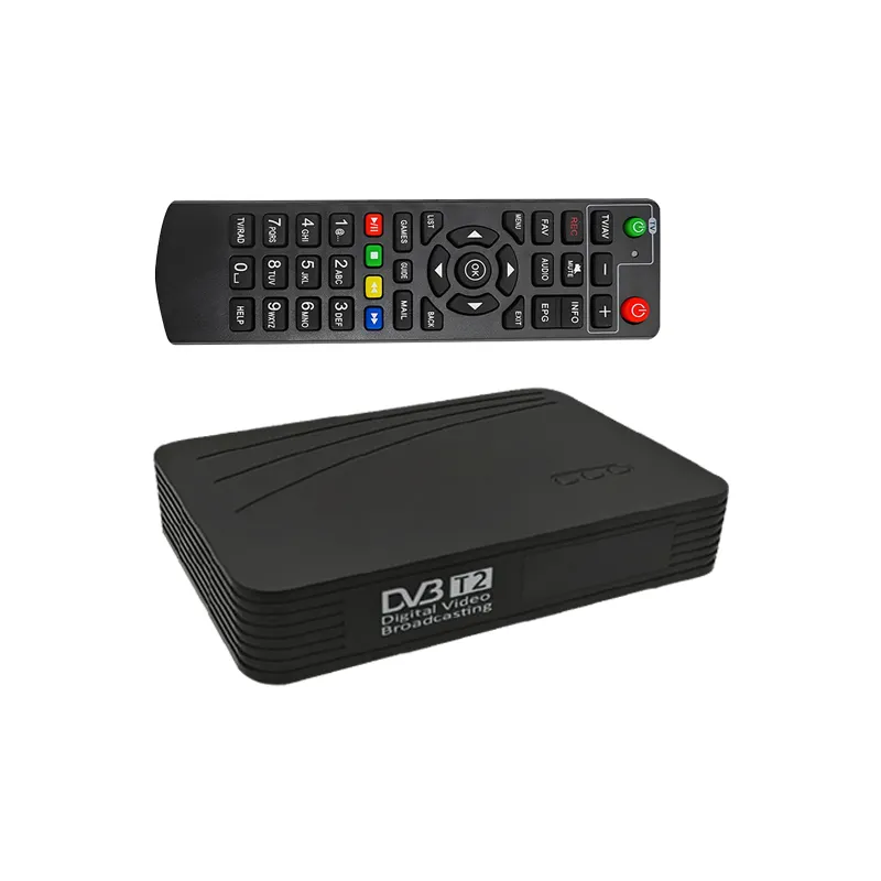 DVB T/T2 standart USB medya oynatıcısı 1080P h 265 hevc dijital tv dönüştürücü kutusu