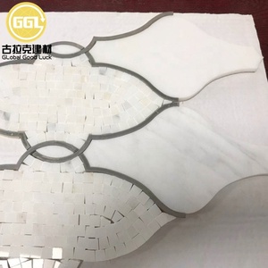 Mosaicos Metálicos con Incrustaciones de Mármol Blanco Estilo <span class=keywords><strong>Árabe</strong></span> Personalizados para Spa, Retiro, Boutique, Sala de Exposiciones y Decoración Artística de Interiores - Product Image 5