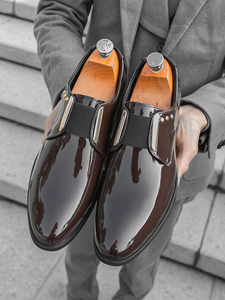 Nuove Scarpe Italiane da Festa Senza Lacci in Pelle PU, Scarpe Oxford Eleganti per <span class=keywords><strong>Uomo</strong></span>, per Ufficio e Occasioni Formali - Product Image 2