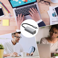 Adaptador USB C Ethernet Gigabit 1000Mbps RJ45, tarjeta de red LAN, convertidor tipo C, Plug and Play para Surface Switch Laptop