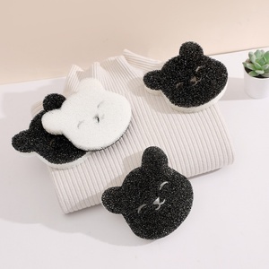 2pcs Little <b>Bear</b> Sticky Hair Slices Customizable Washing Machine Lint Remover Sponge Water Reticulated Filter Foam Scouring Pads - Product Image 6