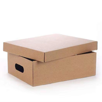 Boîte d'expédition postale carrée à fermeture éclair en carton ondulé recyclable imprimé sur mesure, quatre couleurs, MOQ faible, pliable, marque WR, supermarché