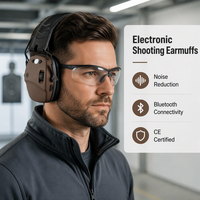 Katlanabilir Elektronik Atış Kulak Koruyucu Kulaklıklar, Bluetooth 5.4 Güvenlikli Kulaklıklar, Dış Mekan Av Kullanımı için 5 Kat Ses Yükseltmeli