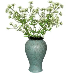 Groothandel Ornament greenery kunstmatige plant met wit schuim bloemen