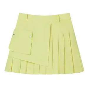 新しいファッション高品質サマーゴルフミニプリーツスカート女性ハイウエストポート通気性テニスゴルフスカートポケット付き