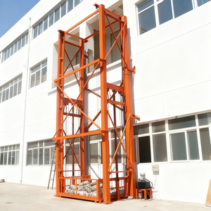 <span class=keywords><strong>Platform</strong></span> Lift barang kargo konveyor vertikal gudang listrik hidrolik Guiderail ganda kapasitas 500kg - Product Image 6