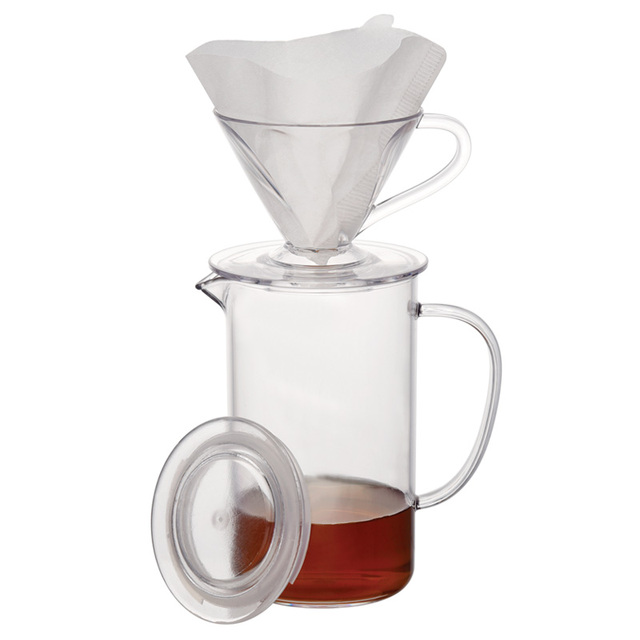 New Design Plastic Coffee V Shape Hand Brewed Coffee Filter Cake Filter Cup Coffee Dripper 3oz